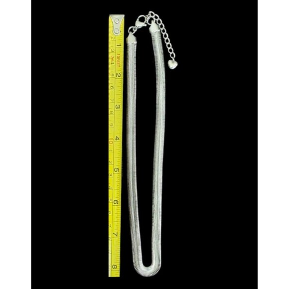 New Tocara Soft Herringbone Necklace Solange Silver Stainless Steel Slinky Chain - Picture 11 of 13